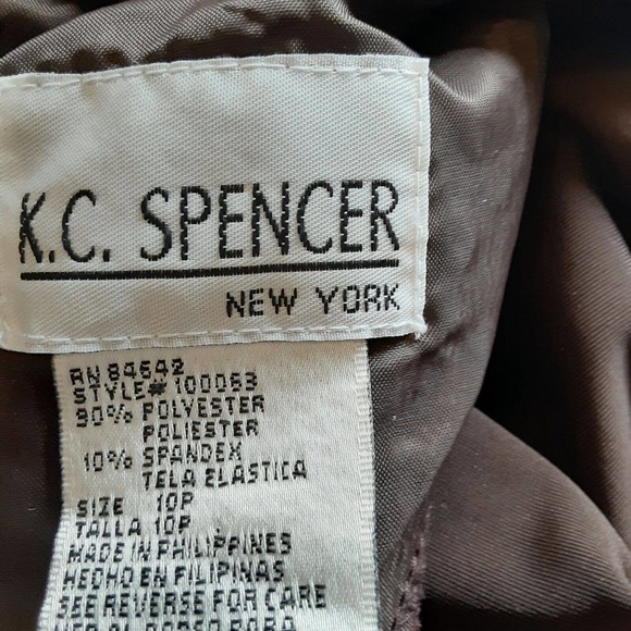Vintage K.C. Spencer New York 2pc Velour Set Mandarin Collar sz 10P - Picture 2 of 13
